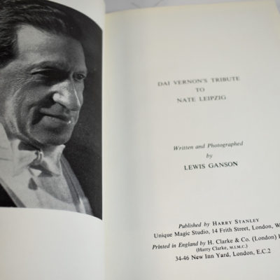 Dai Vernon’s Tribute to Nate Leipzig: Lewis Ganson: Harry Stanley 1958 - Image 2