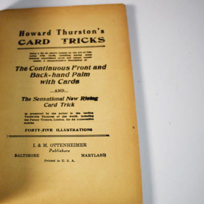 Howard Thurston's Card Tricks 1903 I&M Ottenheimer - Image 3