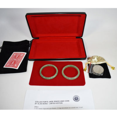 Collectors Jade Ring and Coin: early deluxe model with metal carry case and red working pad