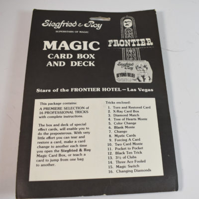 Siegfried and Roy Beyond Belief at the Frontier: Magic Card Box: 1982 new old store stock! - Image 2