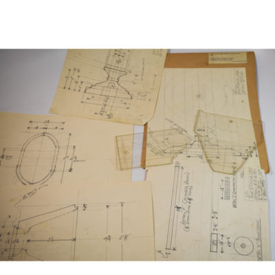 Original Construction drawings and templates for the Thayer Orange Vase Direct from the Thayer files!  RARE!