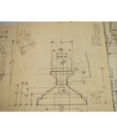 Original Construction drawings and templates for the Thayer Orange Vase Direct from the Thayer files!  RARE! - Image 2
