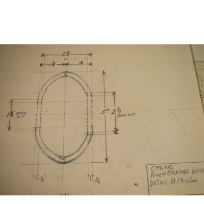 Original Construction drawings and templates for the Thayer Orange Vase Direct from the Thayer files!  RARE! - Image 3