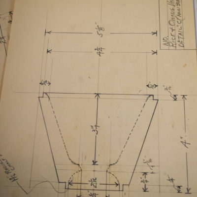 Original Construction drawings and templates for the Thayer Orange Vase Direct from the Thayer files!  RARE! - Image 4