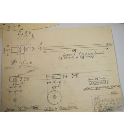 Original Construction drawings and templates for the Thayer Orange Vase Direct from the Thayer files!  RARE! - Image 5