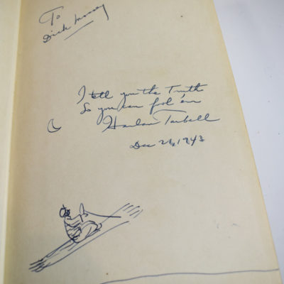 Tarbell 1-8 with The Tarbell companion: Volume #4 Inscribed to Doc Mossey by Tarbell with a cartoon drawing:  a very special set of books - Image 3