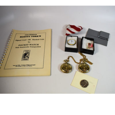 Scotty York Signed Card or Marked Coin to Pocket Watch: Handmade by Scotty York: scarce - Image 6