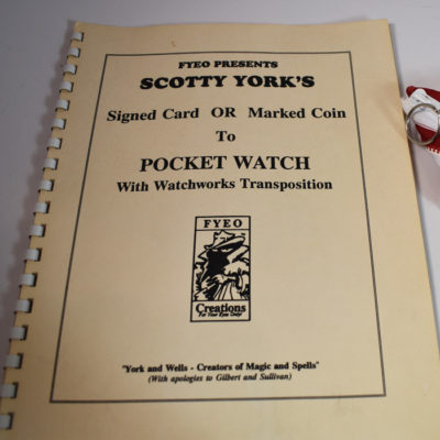 Scotty York Signed Card or Marked Coin to Pocket Watch: Handmade by Scotty York: scarce - Image 3