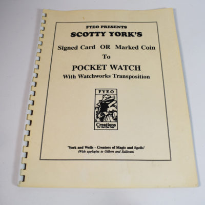 Scotty York Signed Card or Marked Coin to Pocket Watch: Handmade by Scotty York: scarce - Image 4