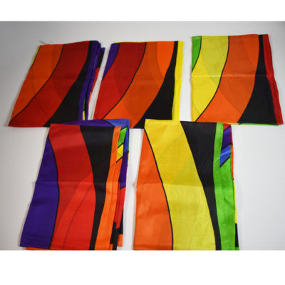 Five Pristine Mint 36 inch Silk King Studios flash silks: original Harold and Thelma rice inventory Hallmarked