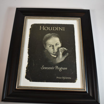 Houdini Original 1926 Program cover framed