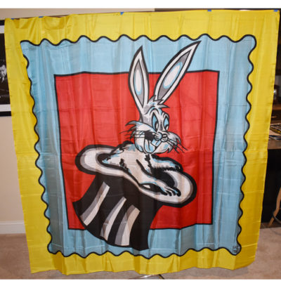 Abbott Jet Set Backdrop with original brand new Rice six foot Rabbit In Hat Silk