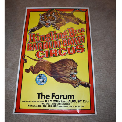 1970's Ringling Brothers Barnum and Bialy Circus Poster: LA Forum