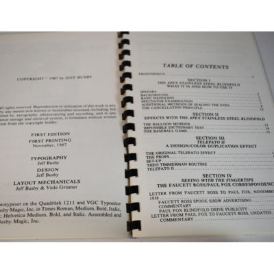 Original Richard Osterlind Blindfold with Manuscript: Jeff Busby - Image 2