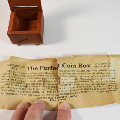 The Perfect Coin Box Abbott’s Magic: RARE circa 1930’s with original instructions - Image 2