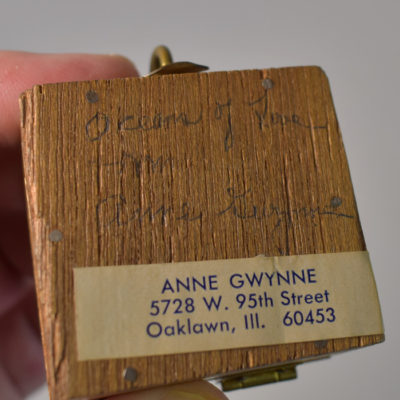 Jack Gwynne Owned and used Lippincott box with a note on the bottom from Anne - Image 2