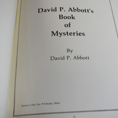 David P Abbott Book of Mysteries: scarce - Image 4