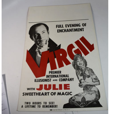 Great Virgil and Julie  original window card circa 1950's