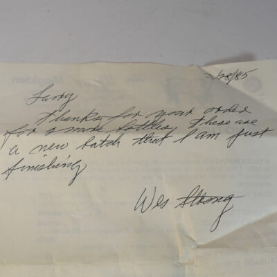 Weller Coke Bottle with box and signed note - Image 3