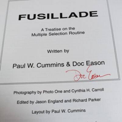 Fusillade: A Treatise on the Multiple Selection Routine Paul Cummins and Doc Eason signed by Eason - Image 2
