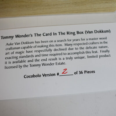 Tommy Wonder Card in Box by Auke Van Dokkum and Stevens Magic - Image 3