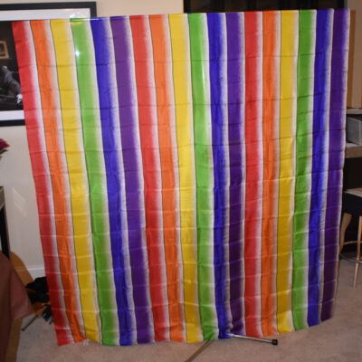 Rice (Silk King Studios) Original 6 foot Mammoth Rainbow Square  Silk with Abbott Jet Set Backdrop Frame - Image 2