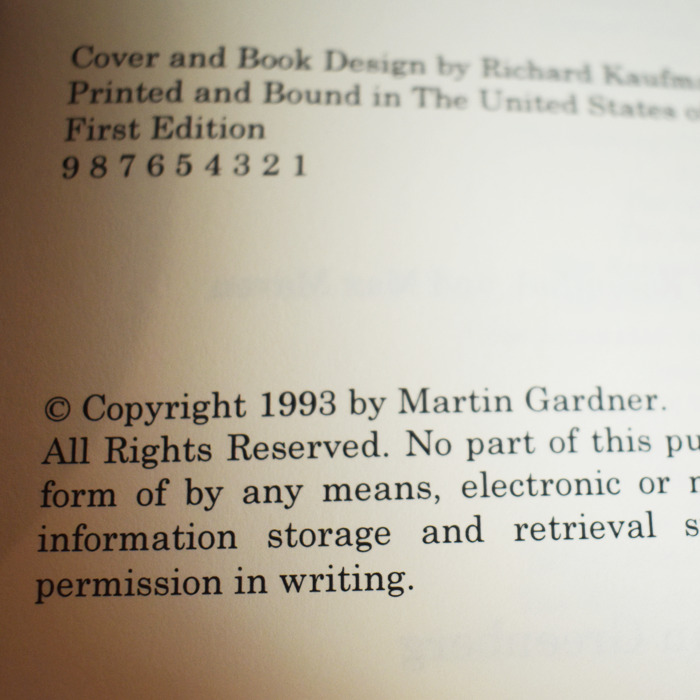 Martin Gardner Presents: first edition and print 1993 | Magic Collectibles