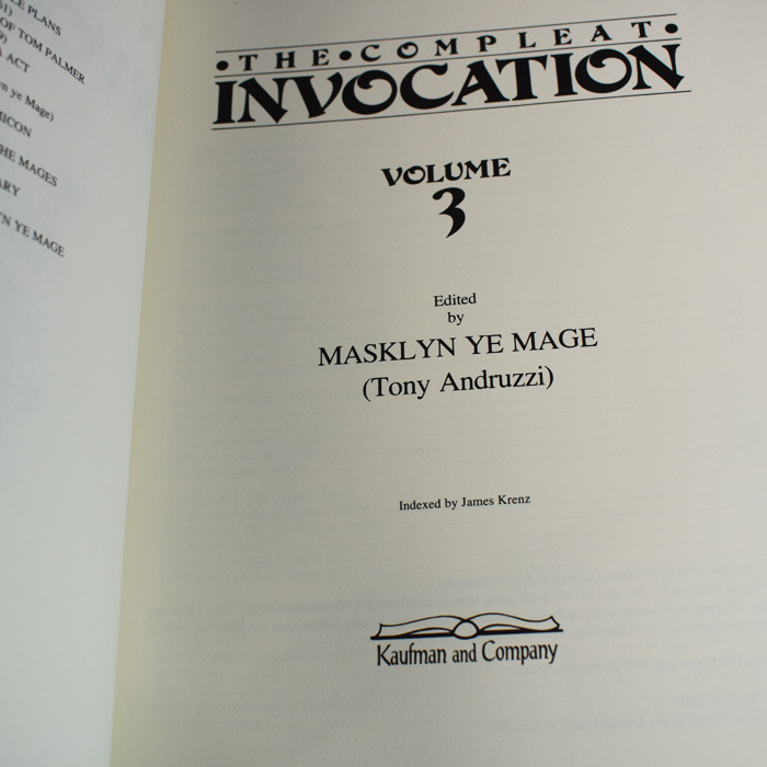 The Compleat Invocation Volumes 1-3 Kaufman - Image 6