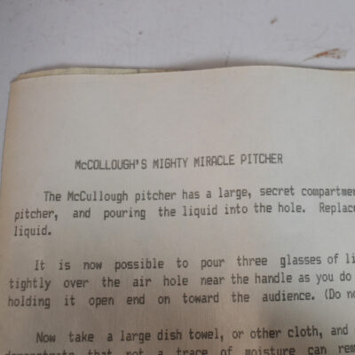McCollough’s Mighty Miracle Pitcher: Thayer Magic: scarce circa 1945 - Image 4