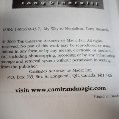 My way to Mentalism by Tony Binarelli 2000 - Image 3