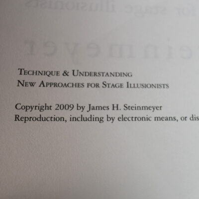 Technique and Understanding by Jim Steinmeyer  2009 - Image 2