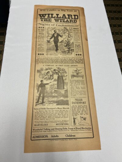 Willard the Wizard Boadside cica 1900
