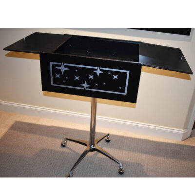 Stage Table with Drawer: closes up for packing