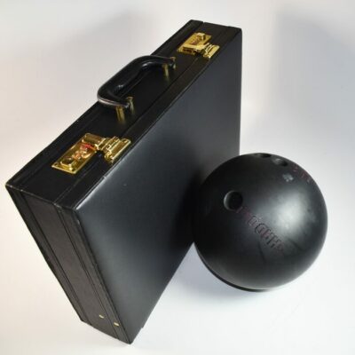 Bowling Ball From Briefcase: includes proper weight ball!
