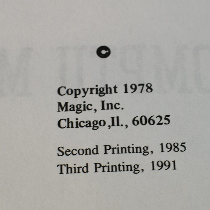 Encyclopedia of Impromptu Magic by Martin Gardner Magic Collectibles