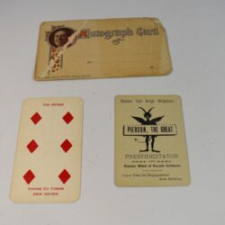 Raymond Autograph (1910) Card, Pierson Throw Out Card and Todd Petrie Business Card
