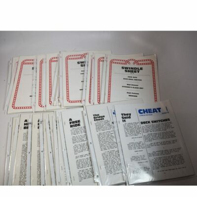 Swindle Sheet and Cheat Sheet:  Karl Fulves 1990-1992 original complete file 1-10 of both publications: scarce