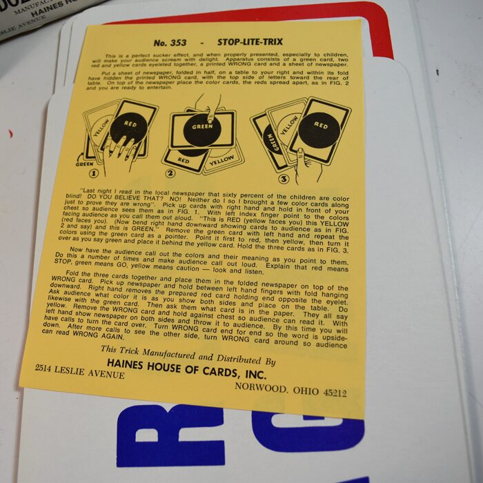 72 count Vintage Haines House of Cards “Stop Light Trix”: No longer available - Image 2