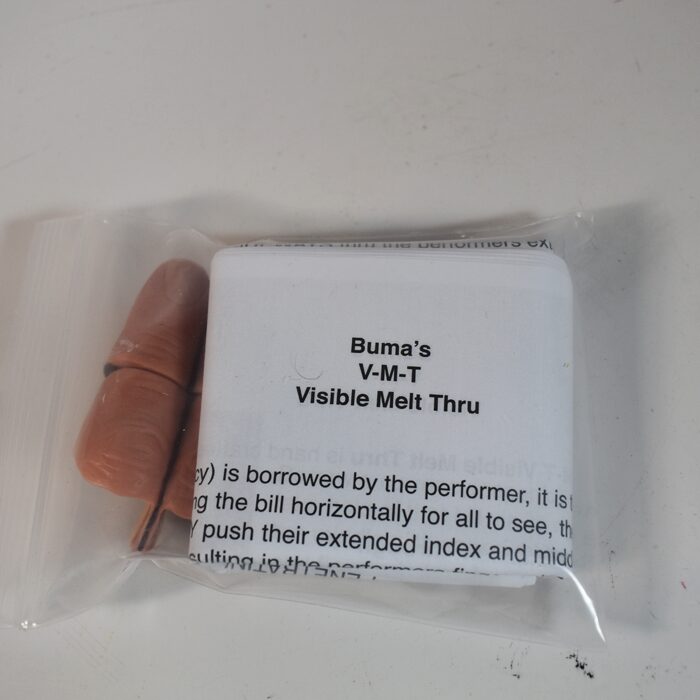 Buma's V-T-M Visible Melt Thru:  Steven's Magic Exclusive item from 2007: never used and long unavailable.