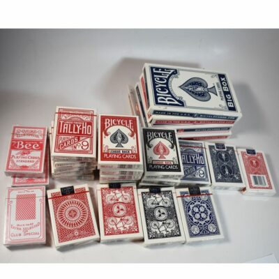 23 various US Playing Card Decks (all factory sealed early blue label Cincinnati printed decks) and 4 jumbo decks - Image 2