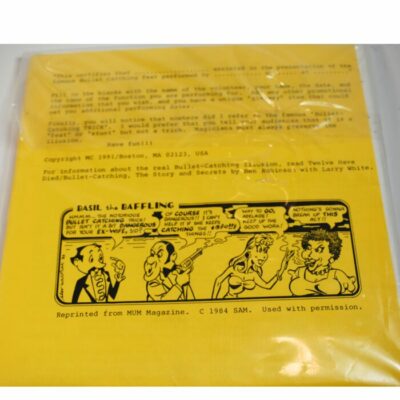 Cartoon Bullet Catch – Marcelo Contento: scarce 1991 unopened! - Image 2