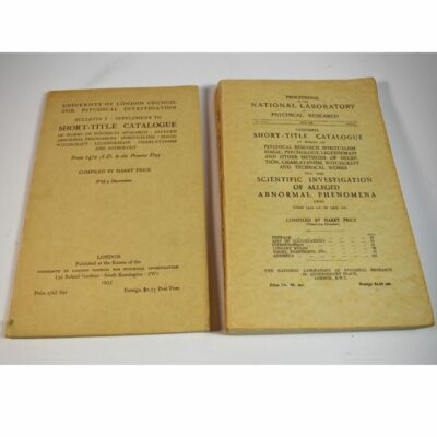 Proceedings of National Laboratory of Psychical Research short title catalogue and Supplement: 1935 Harry Price
