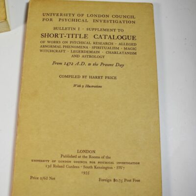 Proceedings of National Laboratory of Psychical Research short title catalogue and Supplement: 1935 Harry Price - Image 6