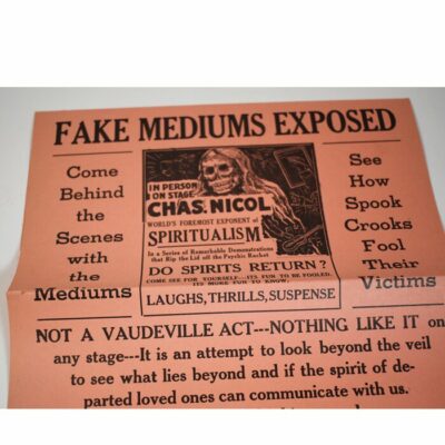 Charles Nicol Fake Mediums Exposed Panel Poster:  Do the spirits return? - Image 2