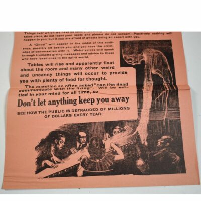 Charles Nicol Fake Mediums Exposed Panel Poster:  Do the spirits return? - Image 4