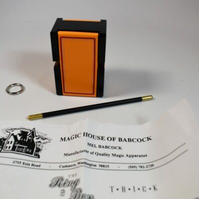 Mel Babcock Ring and Box: orange painted version - Image 2