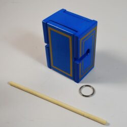 Mel Babcock Ring and Box: blue painted version
