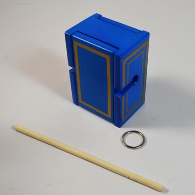Mel Babcock Ring and Box: blue painted version