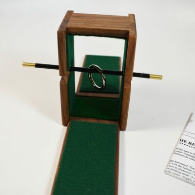 Large Size Ring In Box in Walnut with Wood Inlay  by Mel Babcock: As new removed from the original shipping box - Image 3