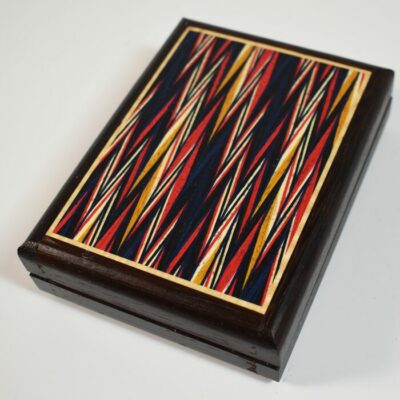 Mel Babcock Magnetic Card Box: Stunning colorful wood inlay